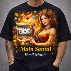 Gunungmas88 Kaos Hitam Full Print Design Queen