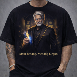 Gunungmas88 Kaos Hitam Design Full Print Boss Zeus Elegan